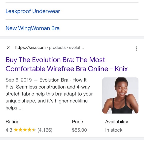 NWT Knix evolution bra S Nordstrom black available only - Picture 8 of 9